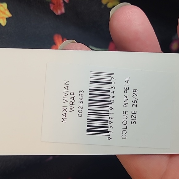 NWT Evans Maxi Vivian Wrap Dress Pink Petal 26/28 = 3X - Picture 5 of 7